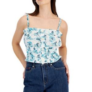 NWT Tommy Hilfiger crop top beach print